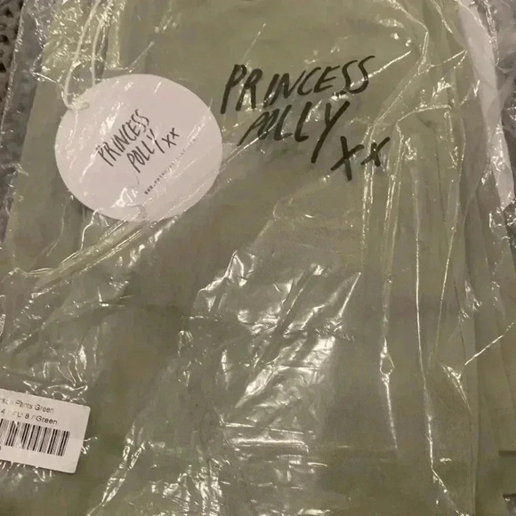 Princess Polly CARSON PANTS GREEN - Picture 5 of 7